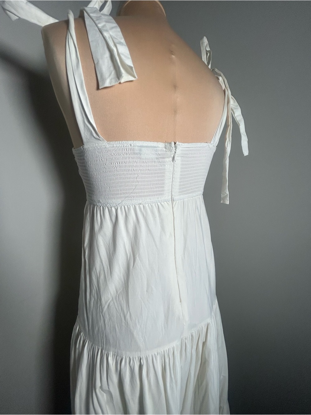 Jason Wu White Tie-Shoulder Maxi Dress - Picture 4 of 7